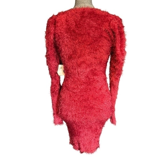 New 4SI3NNA Fuzzy Sweater Mini Cocktail Dress Size Small new with tag NWT cute - Picture 5 of 5
